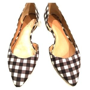 J.Crew Gingham D’Orsay Flats